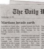 The article on a Martian invasion