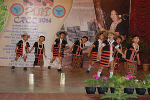 Children performing during the festival. 