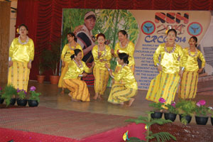 A traditional dance performed by an Idu Mishimi cultural troupe