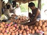 villagers of Trilochanpur making crackers