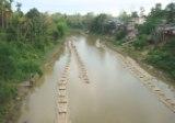 Bamboo being transported via Langkaih river in Western Mizoram