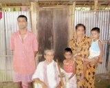 Shankar Nath with his mother,wife and two daughters at his Muktacherra residence