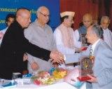 Daddy receiving Bharati Jyoti Award