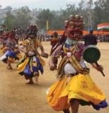 Various cultural troupes from districts display their colourful traditional dance on the festive occasion.