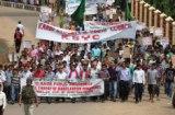 27 Social organizations of Karbi Anglong took out protest rally against illegal migration of Bangladeshi at Diphu in Karbi Anglong