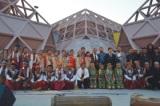 A L Hek I&PR Minister along with cultural troupes at IITF 2013 at New Delhi