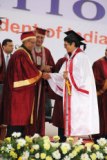 President Pranab Mukherjee confers PhD degree to Ampareen Lyngdoh