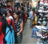 Customers at Moreh market