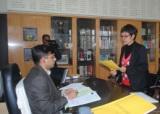 Ampareen Lyngdoh filing their nomination  for their respective constituency