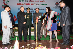 The Governor and Chief Minister of Manipur with Stephanie Benedetti