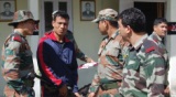 Partha Gogoi alias Ramen Konwar, sergeant major of the ULFA surrenders at the Army Camp at Dibrugarh