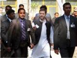 Rahul Gandhi amidst tight security