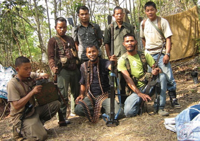 The dreaded GNLA cadre in one of their base camps